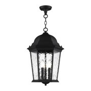 Livex Lighting Hamilton Outdoor Chain-Hang Lantern in Textured Black