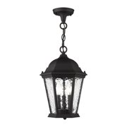 Livex Lighting Hamilton Outdoor Chain-Hang Lantern in Textured Black