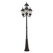 Livex Lighting Hamilton Outdoor 4 Head Post in Bronze