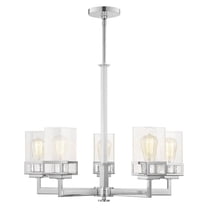 40595-05 Livex Lighting Harding - 5 Light Chandelier in Modern Style - 25 Inches wide by 28.5 Inches high-Polished Chrome Finish -Traditional