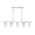 thumbnail image 1 of Livex Lighting Harding 5 Light Linear Chandelier in Brushed Nickel, 1 of 16