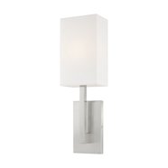 Livex Lighting Brookside 1-Light Wall Sconce, Black With Clear Glass - Transitional Style