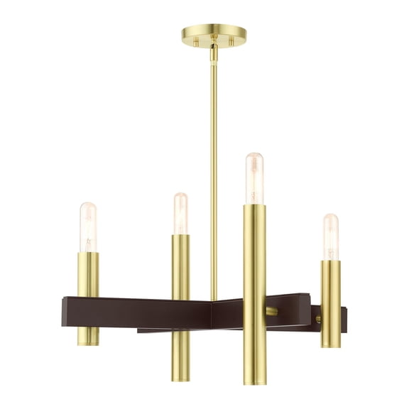 Livex Lighting - Helsinki - 4 Light Chandelier in Mid Century Modern Style - 24