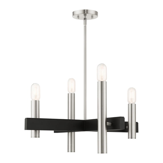 Livex Lighting - Helsinki - 4 Light Chandelier in Mid Century Modern Style - 24
