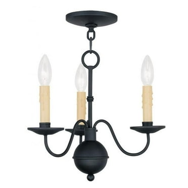 Livex Lighting Heritage Mini Chandelier in Black