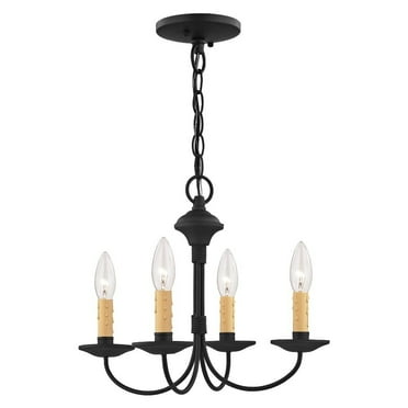Livex Lighting Heritage Convertible Mini Chandelier in Black