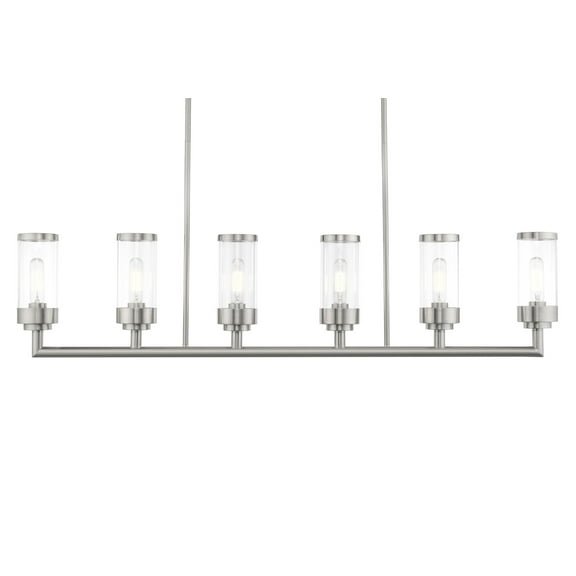 Livex Lighting - Hillcrest - 6 Light Linear Chandelier in Coastal Style - 5