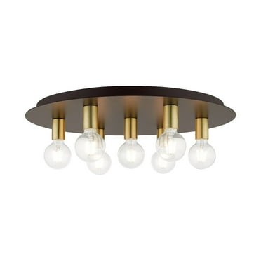 Livex Lighting - Hillview - 7 Light Flush Mount in Contemporary Style - 24