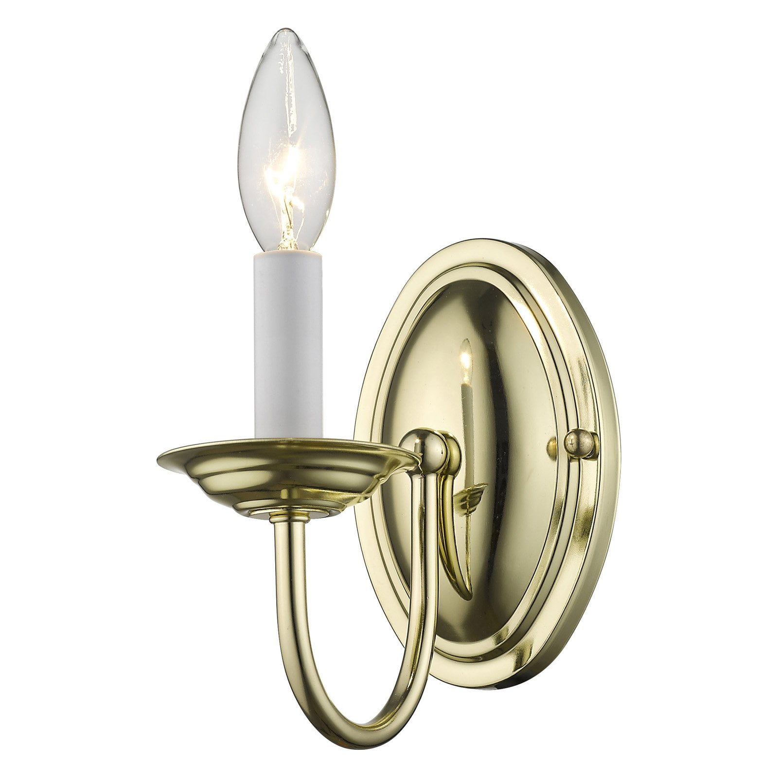 Elegant Brass & Bronze Dimmable Wall Sconce, 7" Height