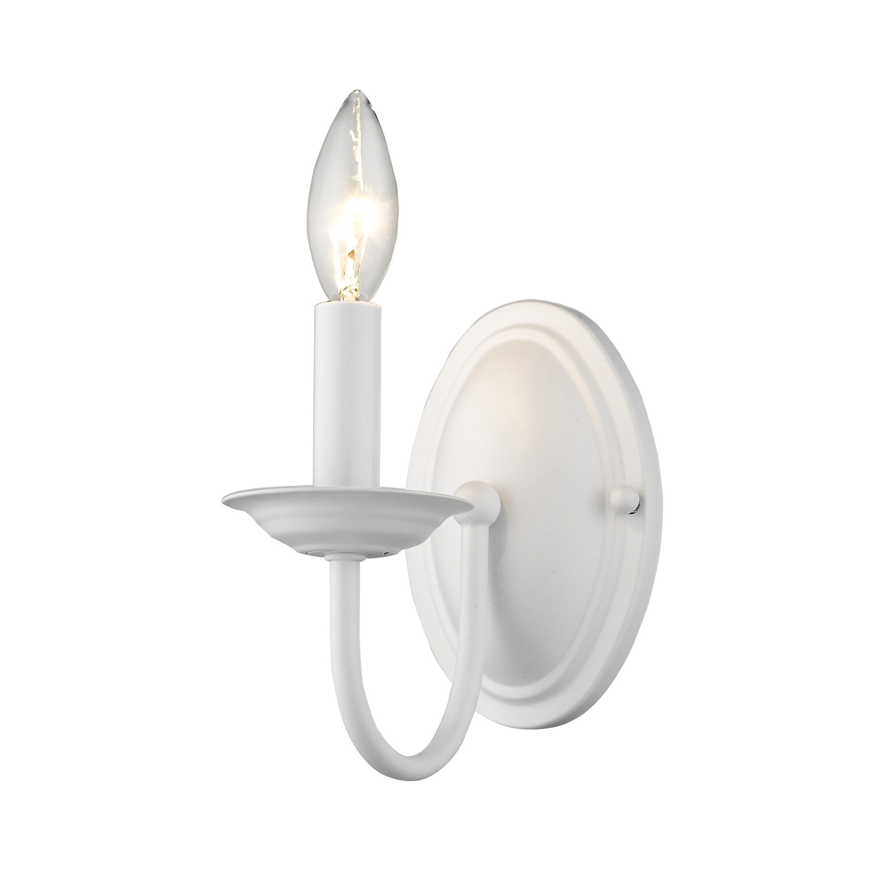 Elegant Williamsburg White Jelly Jar Dimmable Wall Sconce