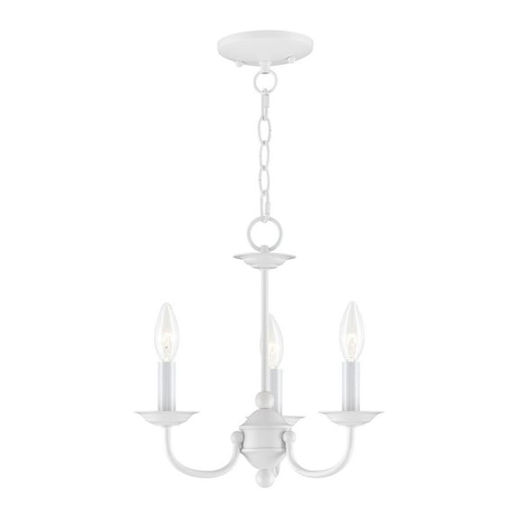 Livex Lighting Home Basics Mini Chandelier in White
