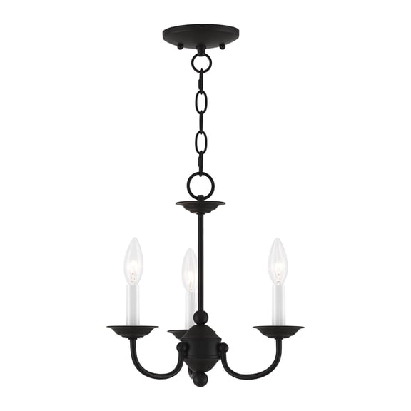Livex Lighting Home Basics Mini Chandelier in Black