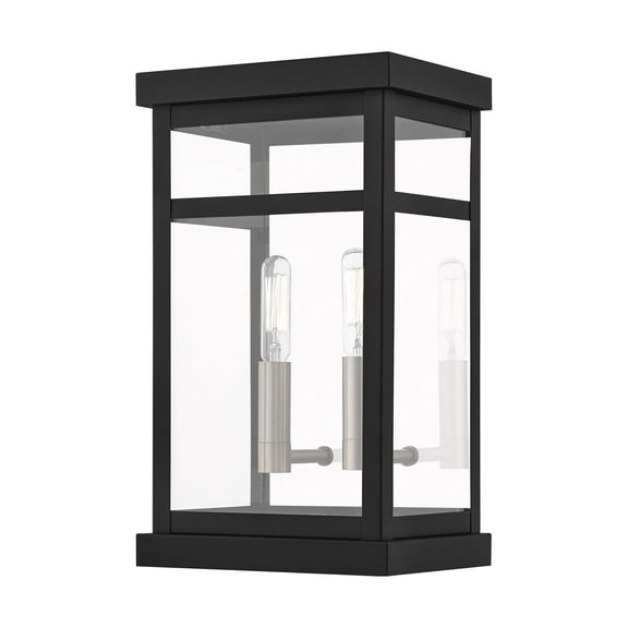 Livex Lighting Hopewell 2 Light Outdoor Wall Lantern in Black
