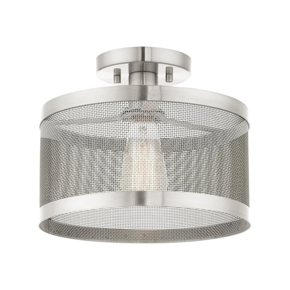 Livex Lighting - Industro - 1 Light Semi-Flush Mount in Contemporary Style - 11