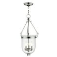 thumbnail image 1 of Livex Lighting 5064-91 Jefferson 3 Light Inverted Pendant,Brushed Nickel, 1 of 6