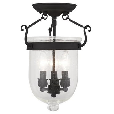 Livex Lighting Jefferson Ceiling Mount in Black