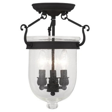 Livex Lighting Jefferson Ceiling Mount in Black