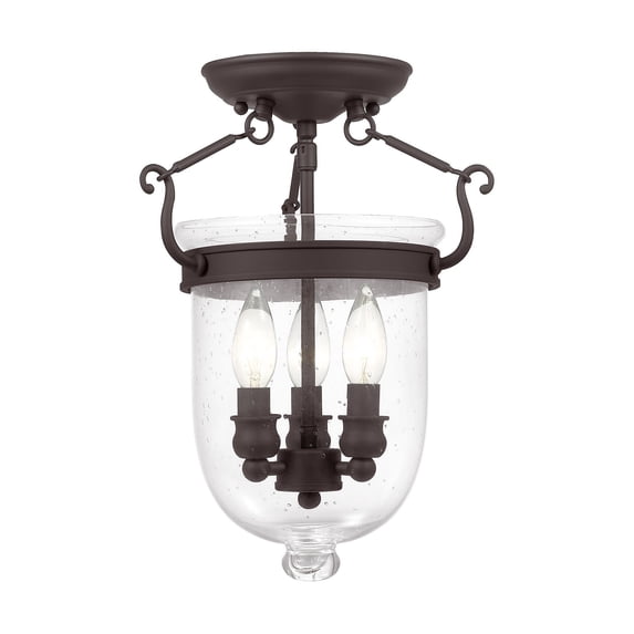 Livex Lighting Jefferson Ceiling Mount in Bronze