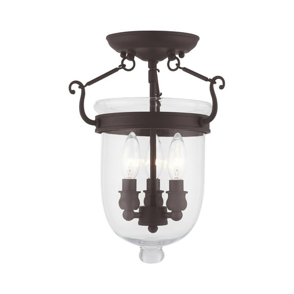 Livex Lighting Jefferson Ceiling Mount in Bronze