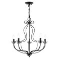 thumbnail image 1 of 42905-68 Livex Lighting Katarina - 5 Light Chandelier In Transitional Style-23 Inches Tall and 23 Inches Wide-Shiny Black Finish    -Traditional, 1 of 8