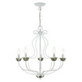 thumbnail image 1 of 42905-60 Livex Lighting Katarina - 5 Light Chandelier In Transitional Style-23 Inches Tall and 23 Inches Wide-Antique White Finish    -Traditional, 1 of 8