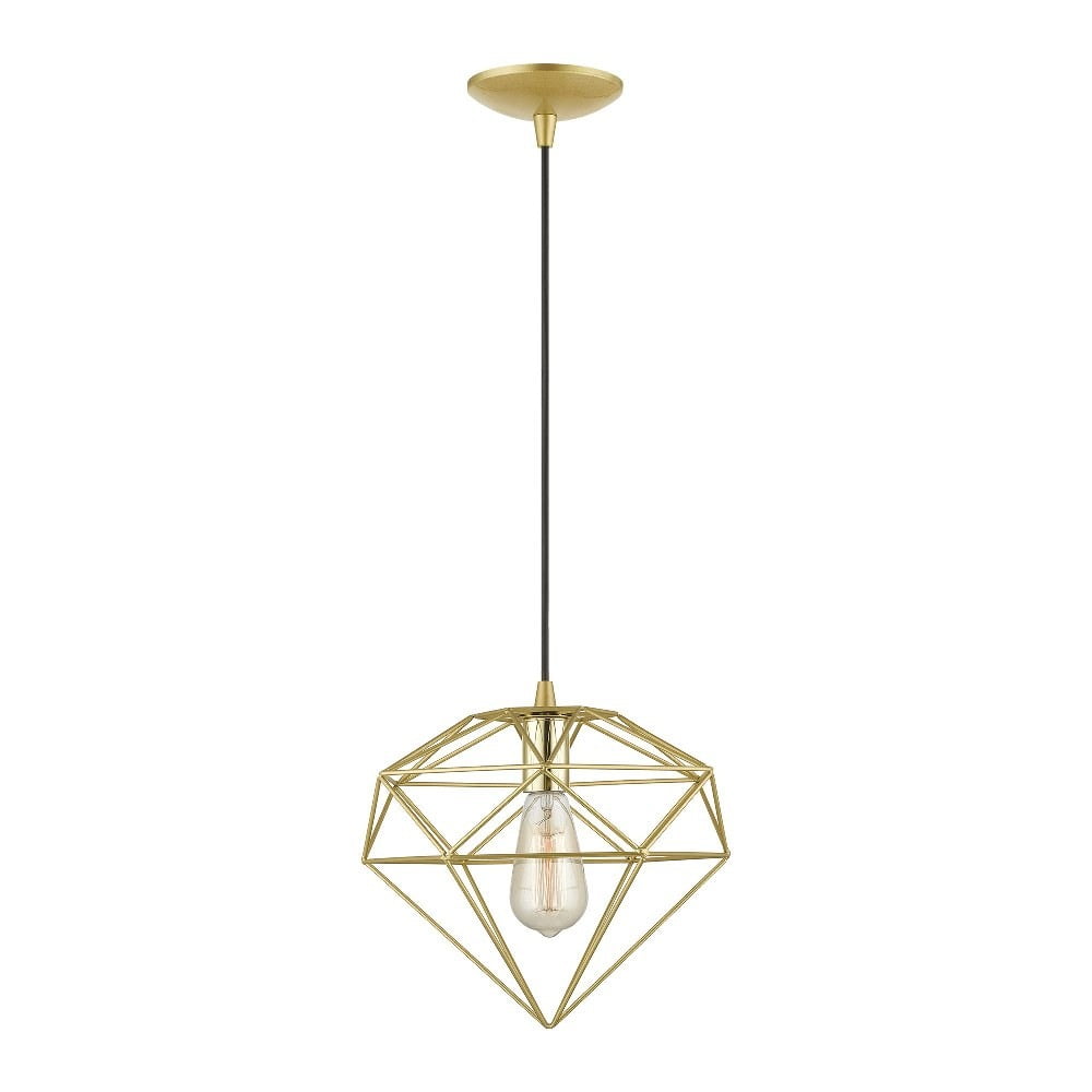 Knox Soft Gold and Polished Brass 1-Light Geometric Pendant
