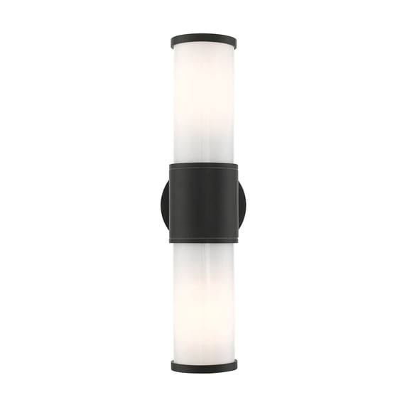 Livex Lighting Norfolk 2-Light Metal Outdoor Wall Lantern in Textured Black