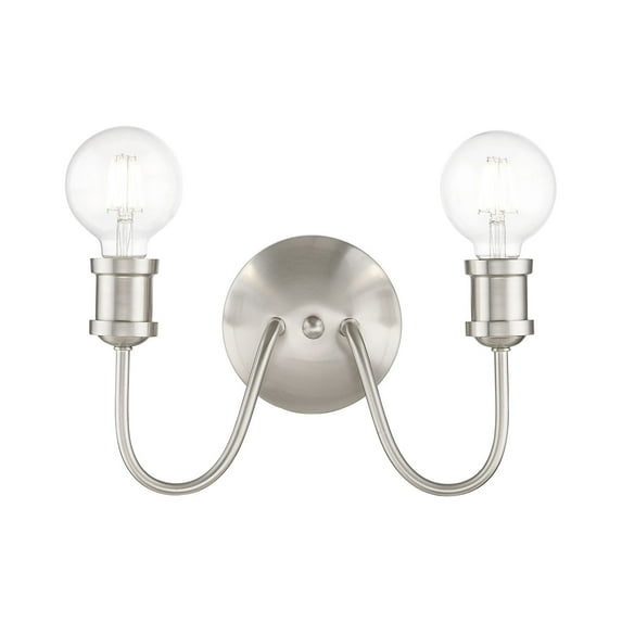 16572-91 Livex Lighting Lansdale - 2 Light Bath Vanity In Transitional Style-7 Inches Tall and 13.5 Inches Wide