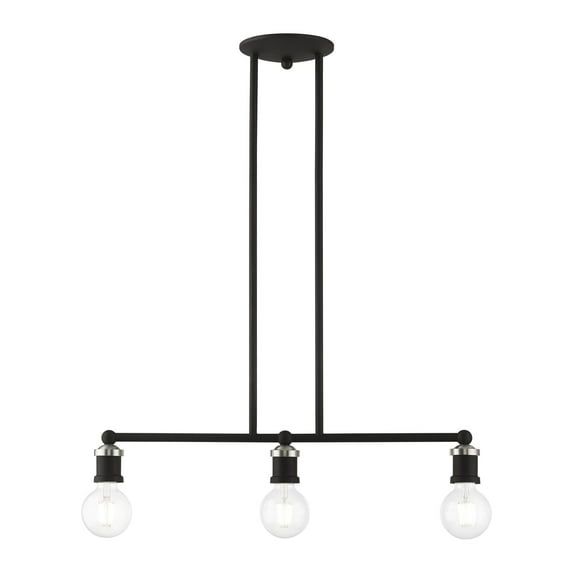 Livex Lighting - Lansdale - 3 Light Linear Chandelier In Transitional