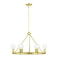 thumbnail image 1 of 47166-12 Livex Lighting Lansdale - 6 Light Chandelier In Transitional Style-19.5 Inches Tall and 25 Inches Wide-Satin Brass Finish    -Traditional, 1 of 13