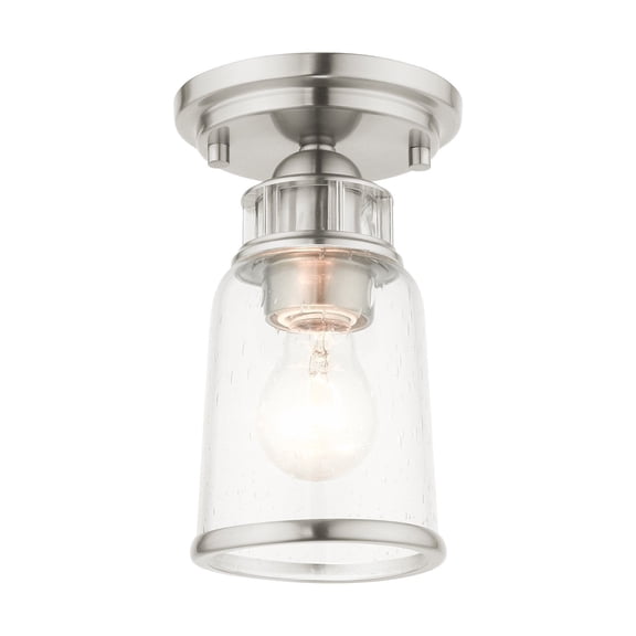 Livex Lighting - Lawrenceville - 1 Light Flush Mount in Coastal Style - 5.13