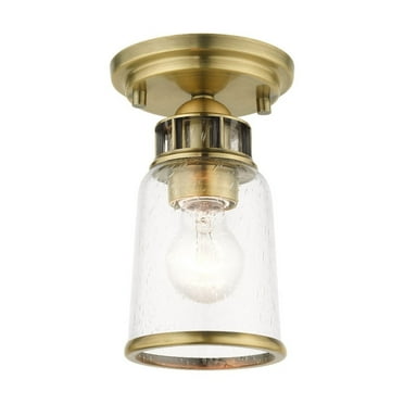Livex Lighting - Lawrenceville - 1 Light Flush Mount in Coastal Style - 5.13