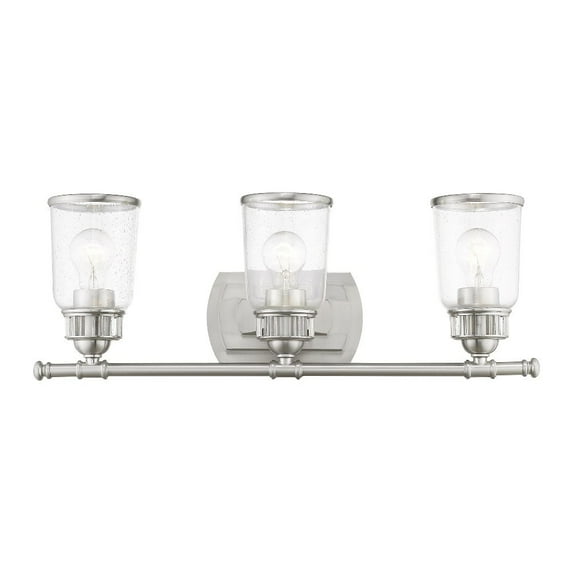 Livex Lighting Lawrenceville 3 Light Bath Vanity Light in Nickel