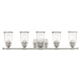 thumbnail image 1 of Livex Lighting Lawrenceville 5 Light Bath Vanity Light in Nickel, 1 of 13