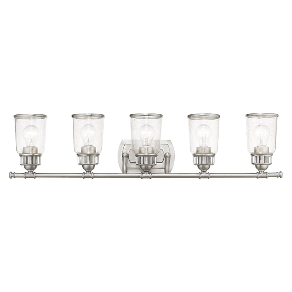 Livex Lighting Lawrenceville 5 Light Bath Vanity Light in Nickel
