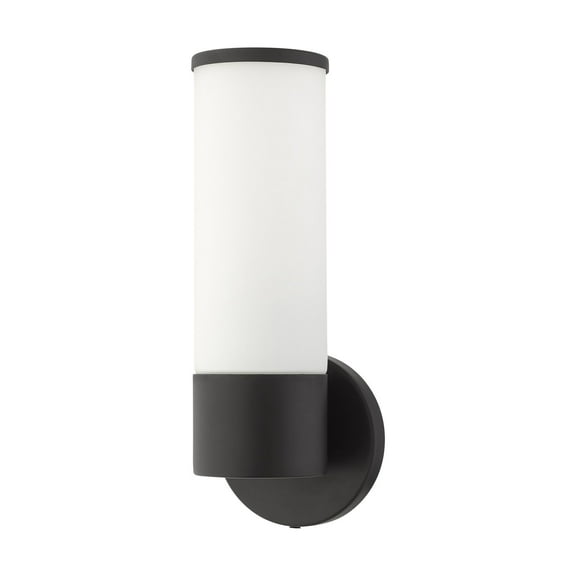 Livex Lighting Lindale 1-Light Metal & Glass ADA Single Sconce in Black