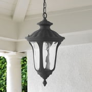 Livex Lighting Livex Oxford 17 1/2" High Textured Black Lantern Outdoor Hanging Light