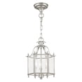 thumbnail image 1 of Livex Lighting Livingston 3 Light Brushed Nickel Chain Hang/Ceiling Mount, 1 of 15