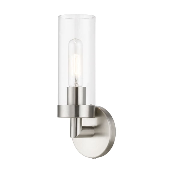 16171-91 Livex Lighting Ludlow - 1 Light ADA Wall Sconce In Nautical Style-11.75 Inches Tall and 4.25 Inches Wide-Brushed Nickel Finish
