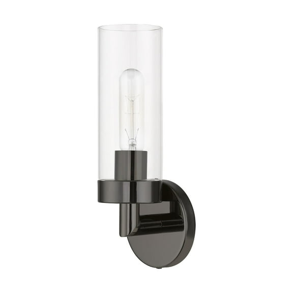 16171-46 Livex Lighting Ludlow - 1 Light ADA Wall Sconce In Nautical Style-11.75 Inches Tall and 4.25 Inches Wide-Black Chrome Finish