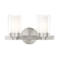thumbnail image 1 of Livex Lighting Manhattan 2 Bath Light in Brushed Nickel, 1 of 11