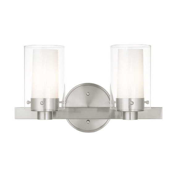 Livex Lighting Manhattan 2 Bath Light in Brushed Nickel