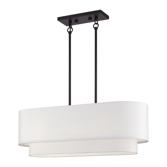Livex Lighting - Manorwood - 3 Light Medium Linear Chandelier-19.5 Inches Tall
