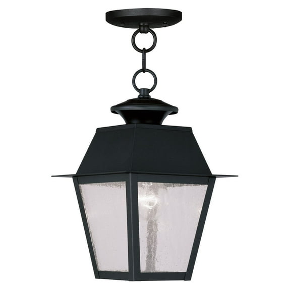 2164-04-Livex Lighting-Mansfield - 1 Light Outdoor Pendant Lantern in Coastal Style - 7.5 Inches wide by 11.5 Inches high