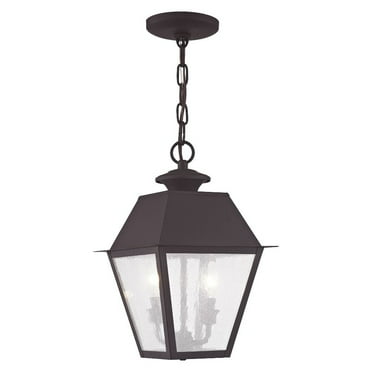 Livex Lighting - Mansfield - 2 Light Outdoor Pendant Lantern in Coastal Style -