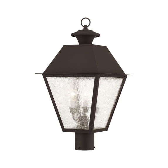 Livex Lighting Mansfield 3 Light Outdoor Post Lantern