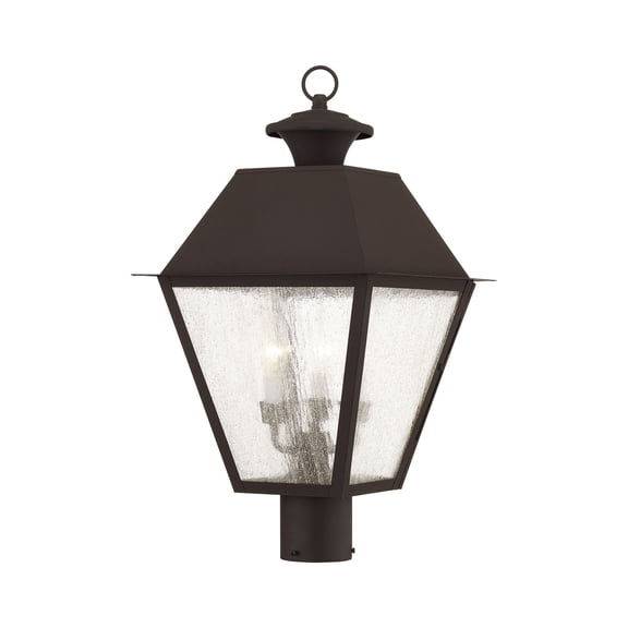 Livex Lighting Mansfield 3 Light Outdoor Post Lantern