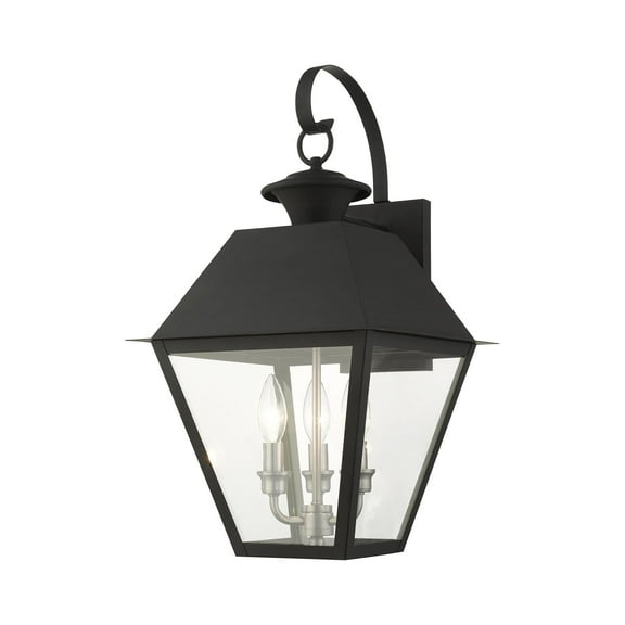 27218-04 Livex Lighting Mansfield - 3 Light Outdoor Wall Lantern