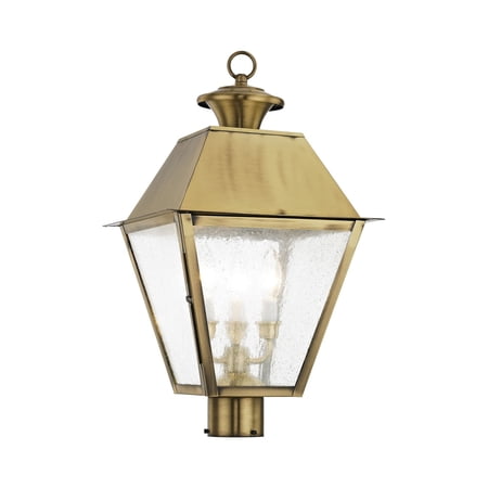 Livex Lighting Mansfield 3 Light Post-Top Lanterm