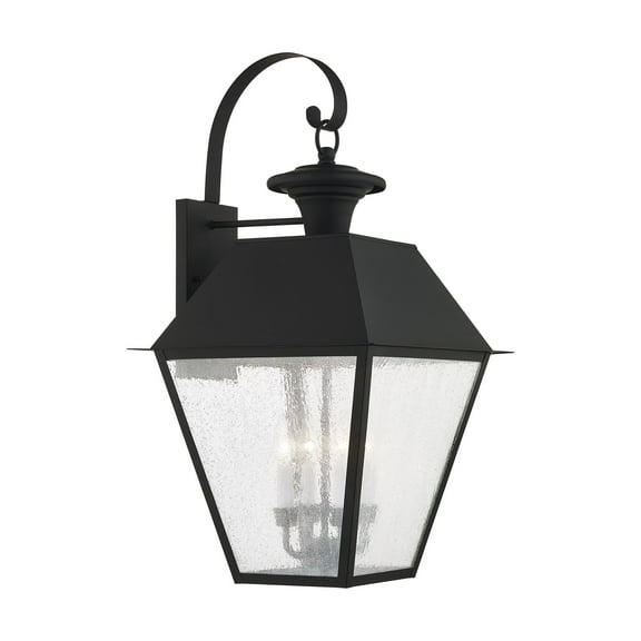 Livex Lighting Mansfield Outdoor Wall Lantern in Black